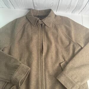 Banana Republic Men's Melton Tan Blend Bomber Jacket Regular Size Med